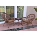 Propation W00210-2-CES007 3 Piece Santa Maria Honey Wicker Chair Set; Brown Cushion PR1081395